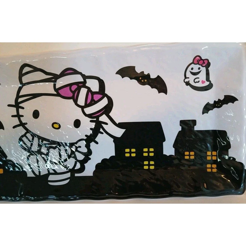 Hello Kitty Halloween Mummy Melamine Serving Platter/Tray-White/Black-Very CUTE
